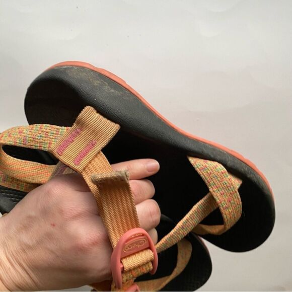 Chaco Z1 classic hiking walking summer sandals water shoes orange woman’s 5 - Picture 5 of 6